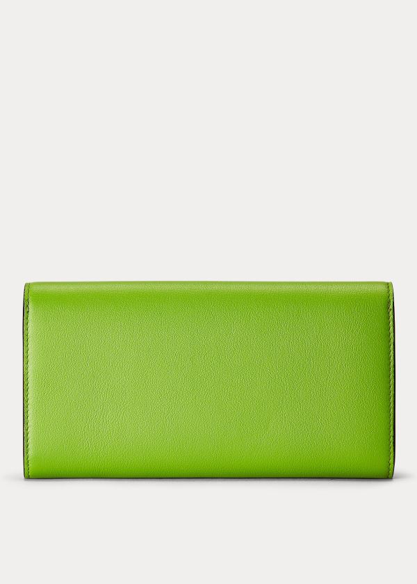 Women's Ralph Lauren Calfskin Hinge-Lock Wallet | 652439SAP